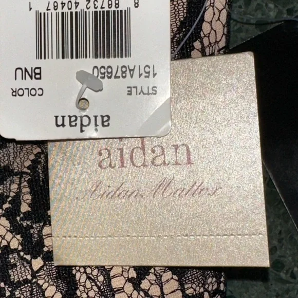 NWT Aidan Mattox Black/Nude Strapless Party Prom Cocktail Dress Size 6 - Picture 6 of 7